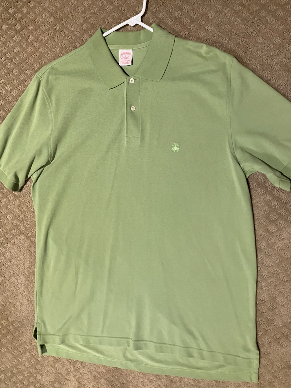 Brooks Brothers Sz L Light Green Men's Polo Shirt with logo